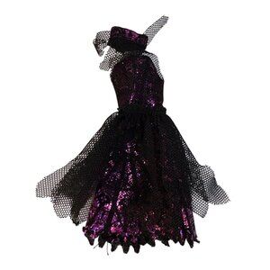 Monster High Dress Zombie Shake For Rochelle Goyle Doll Puple Black Mattel